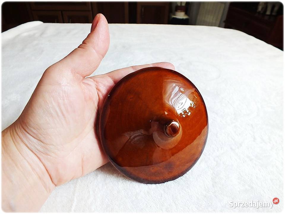 Pokrywka Cukiernicy Dzbanka Ceramika lat 70 MI Żary