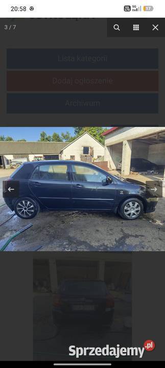 Toyota Corolla 2004 20 D4D mazowieckie sprzedam