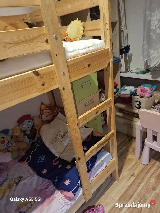 Łóżko piętrowe Mydal 90x200 z materacami Bydgoszcz