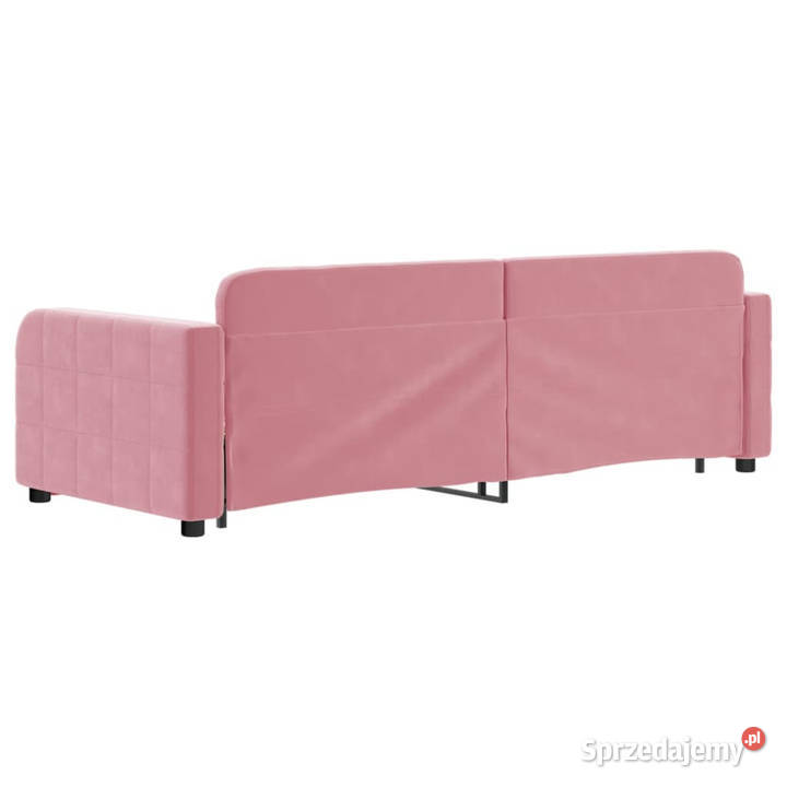 Sofa rozsuwana różowa aksamit 80x200 WM3196925 223cm mazowieckie Warszawa
