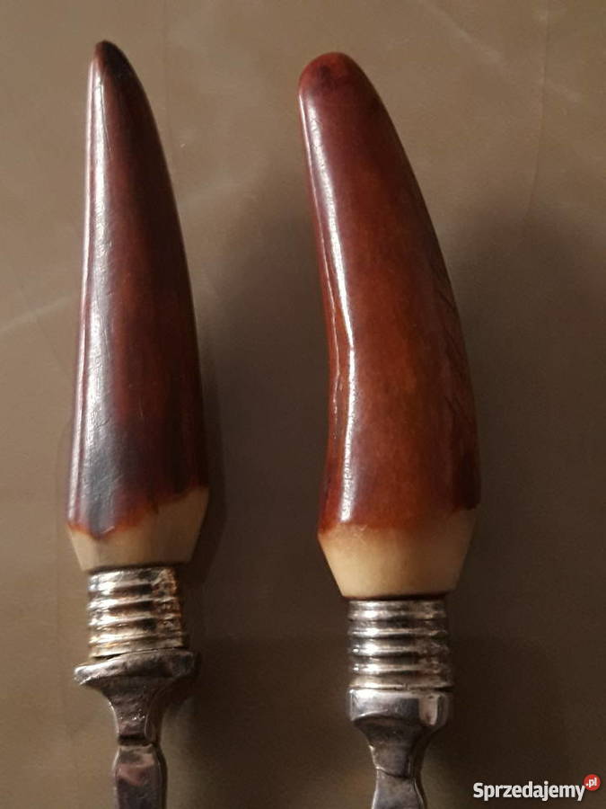 Antyczny zestaw srebro kość Anglia Antyki Antyki Janów Lubelski