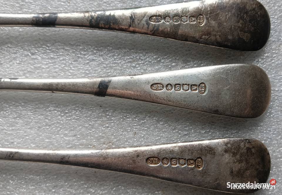 Widelce stare angielskie posrebrzane JRS 21 Antyki Kraków