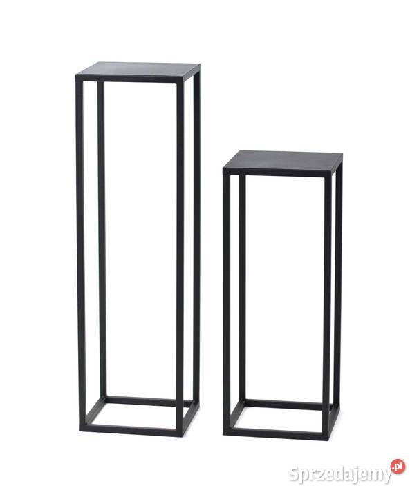 Kwietnik Metalowy Stojak METALLO 60 czarny LOFT Sobienie-Jeziory