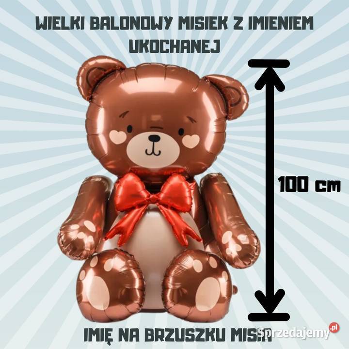 Miś balonowy z imieniem ukochanej prezent na śląskie Katowice