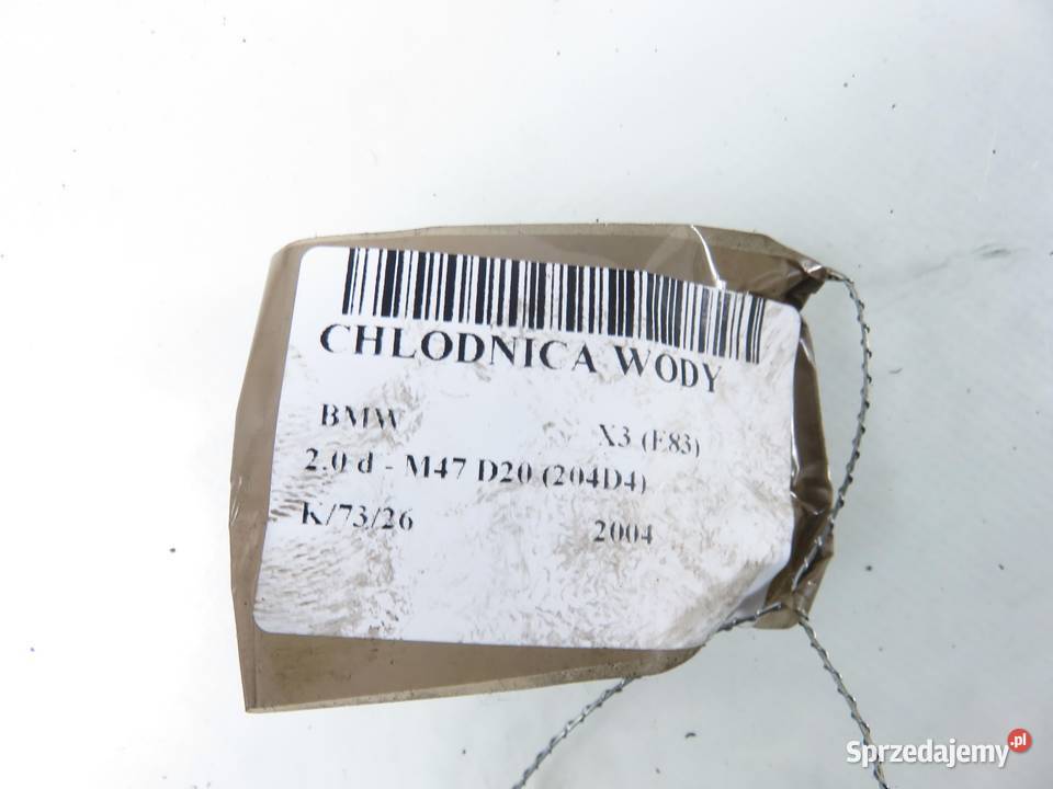 CHŁODNICA WODY BMW X3 E83 20 d 7788136