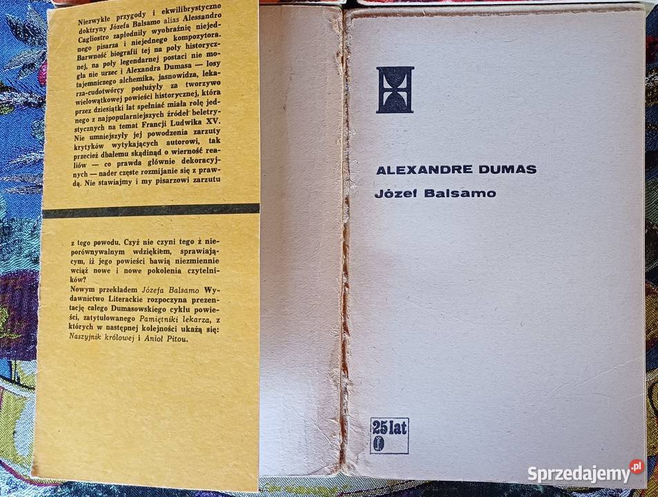 Józef Balsamo Alexandre Dumas 4 tomy miękka Kraków sprzedam