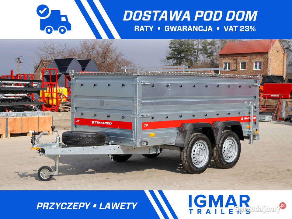 Przyczepa TEMARED ZIP 26122 264 x 126 dodatkowe burtowe śląskie Katowice
