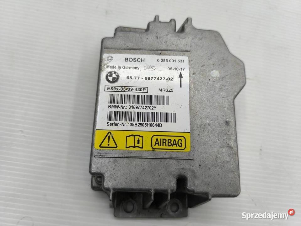 MODUŁ STEROWNIK PODUSZEK AIR BAG BMW E90 20B osobowe