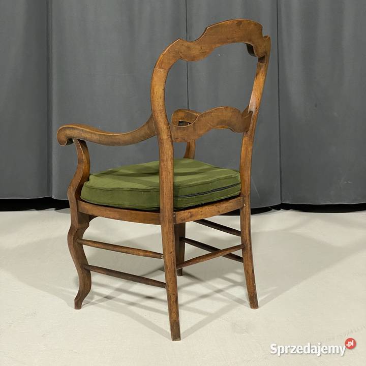 Fotel stylowy z rafią orzech zachodniopomorskie Budno