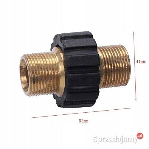 Nypel Mosiężny M22 2x GZ do Węży Myjki Karcher Ludźmierz