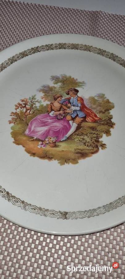 Talerz Scenka Para Dworska Fragonard Wola Podłężna