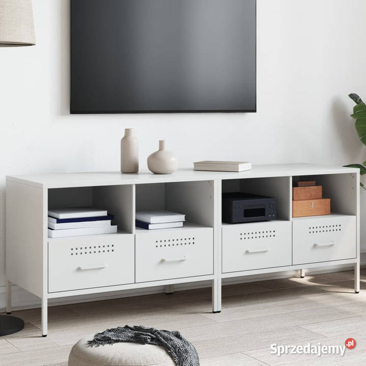 Szafki pod telewizor 2 białe 68x39x505 stalowe mazowieckie Warszawa