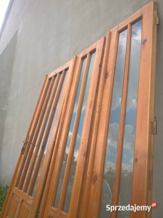DRZWI wew 70x200 Drewno SOSNA Lakier Oszklone mazowieckie