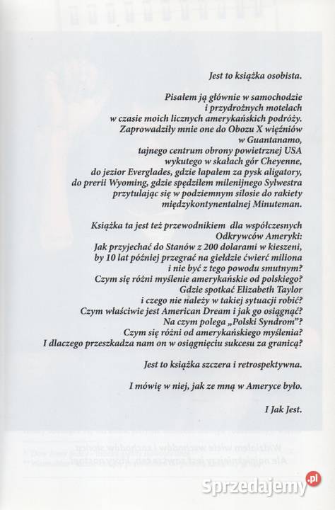 ODKRYWANIE AMERYKI Mariusz Kolonko Gorzów Wielkopolski sprzedam