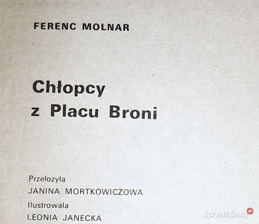 Chłopcy z placu broni Ferenc Molnar Chełm