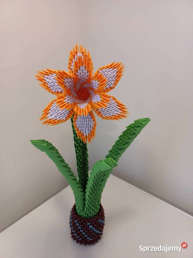 Mega ŻONKIL w doniczce kwiat origami 42 Puławy
