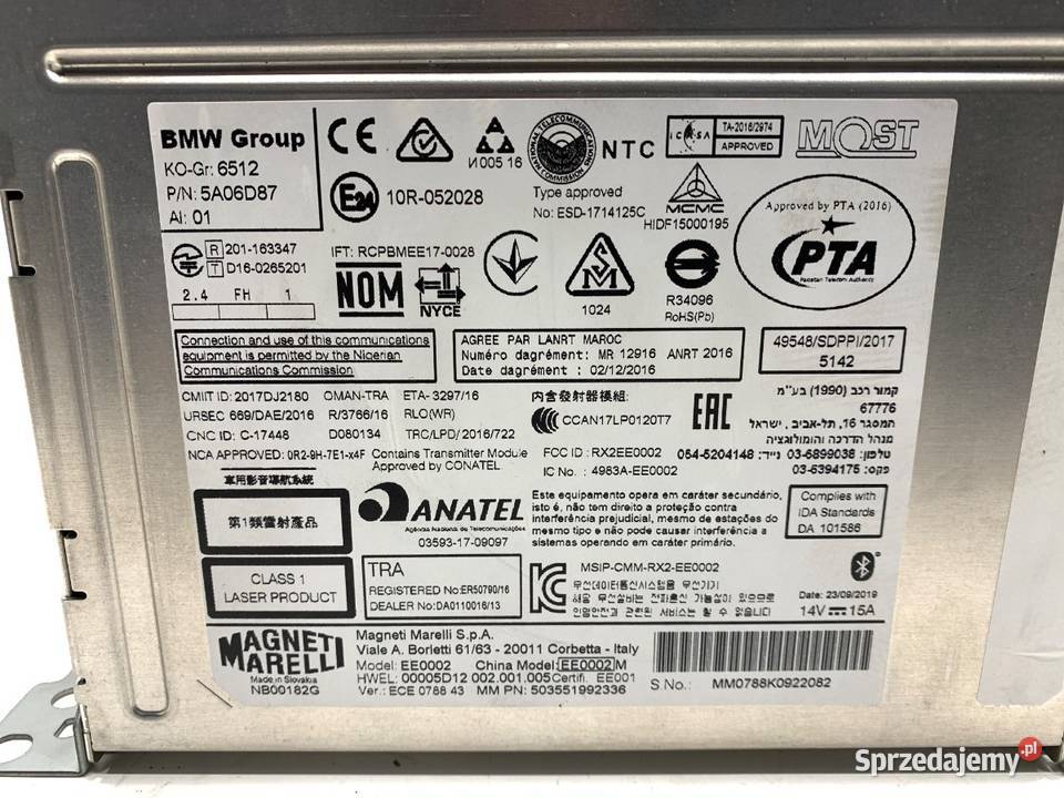 RADIO NAWIGACJA BMW F39 5A06D87 ODTWARZACZ