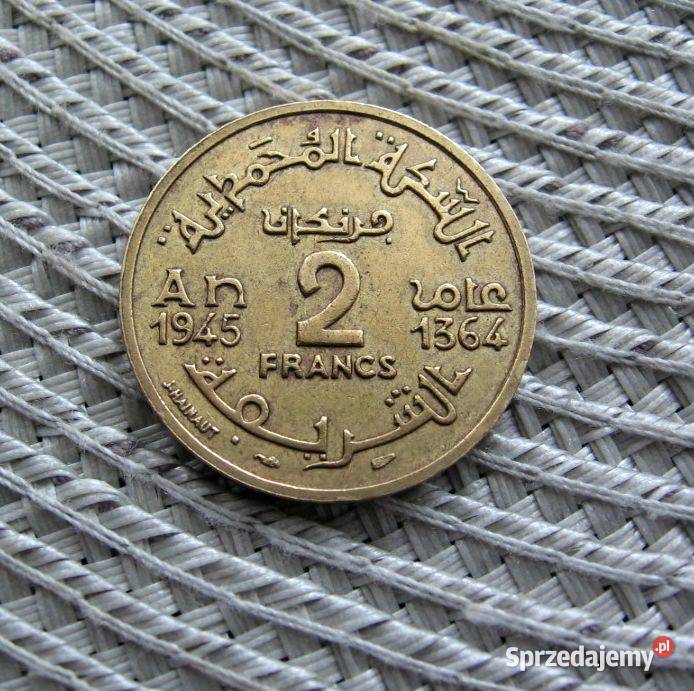 Maroko Francuskie 2 Franki 1945r Kalisz
