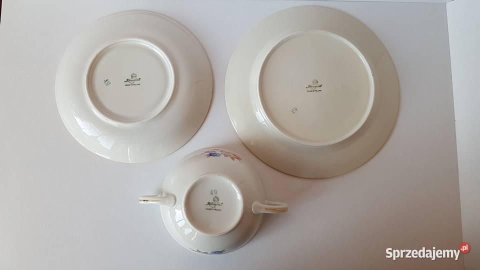 Trio bulionówka spodeczek talerzyk Koenigszelt Dąbrowa Górnicza