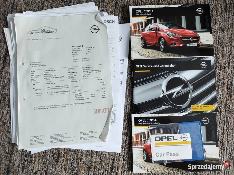 Opel Corsa E 12 benzyna KLIMA grzane fotele i Rok produkcji 2016 Kościerzyna