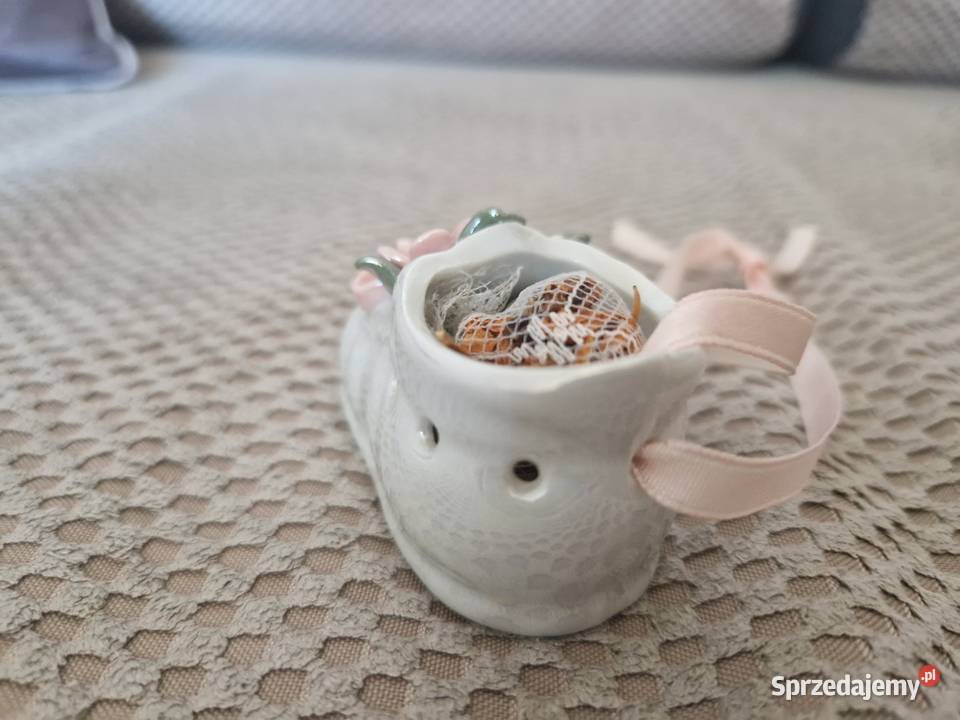 buty porcelanowy bucik figurka ozdoba dekoracja biały Kraków