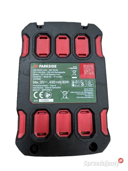 Akumulator litowojonowy PARKSIDE 20 V PAP 20 B3 Elbląg sprzedam