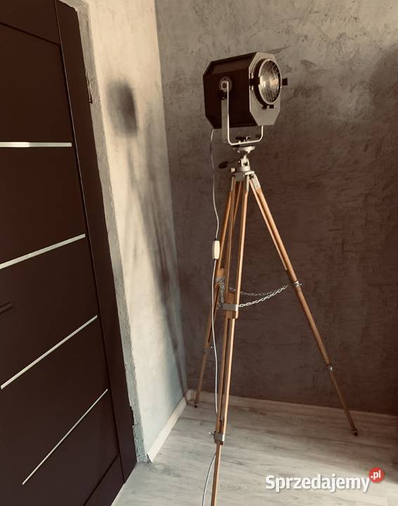 Lampa teatralna stojąca PRL loft vintage Poznań