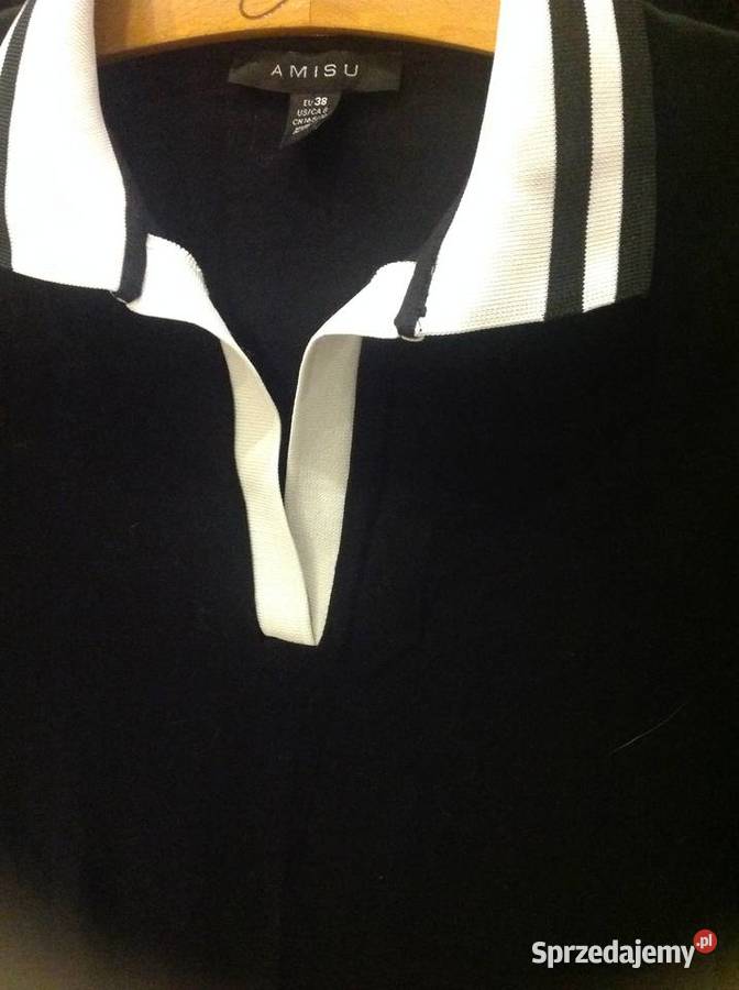 Sukienka Dzianinowa Czarna Mini Damska AMISU SM Spódnice i sukienki Nowa Sól