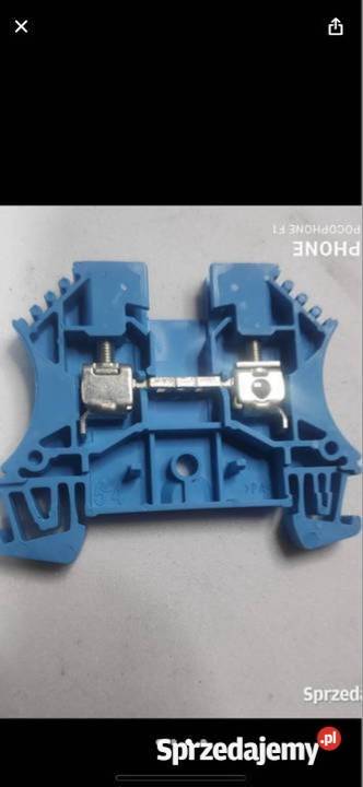 Złączka szynowa 4mm2 tory 1 zaciski 2 niebieskie Gliwice