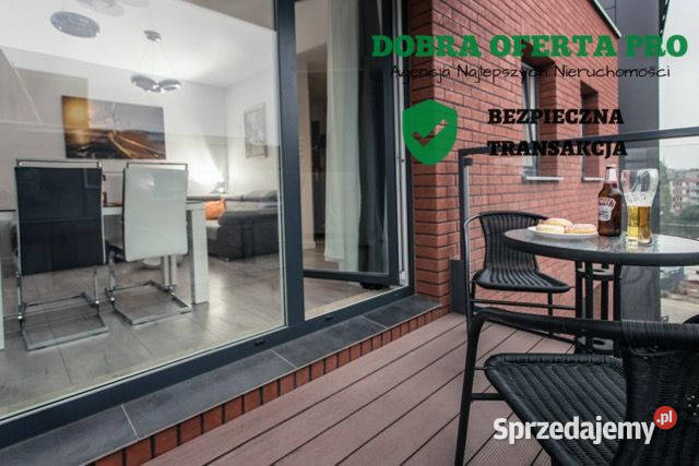 Kompletnie wyposażony apartament 2pokojowy balkon