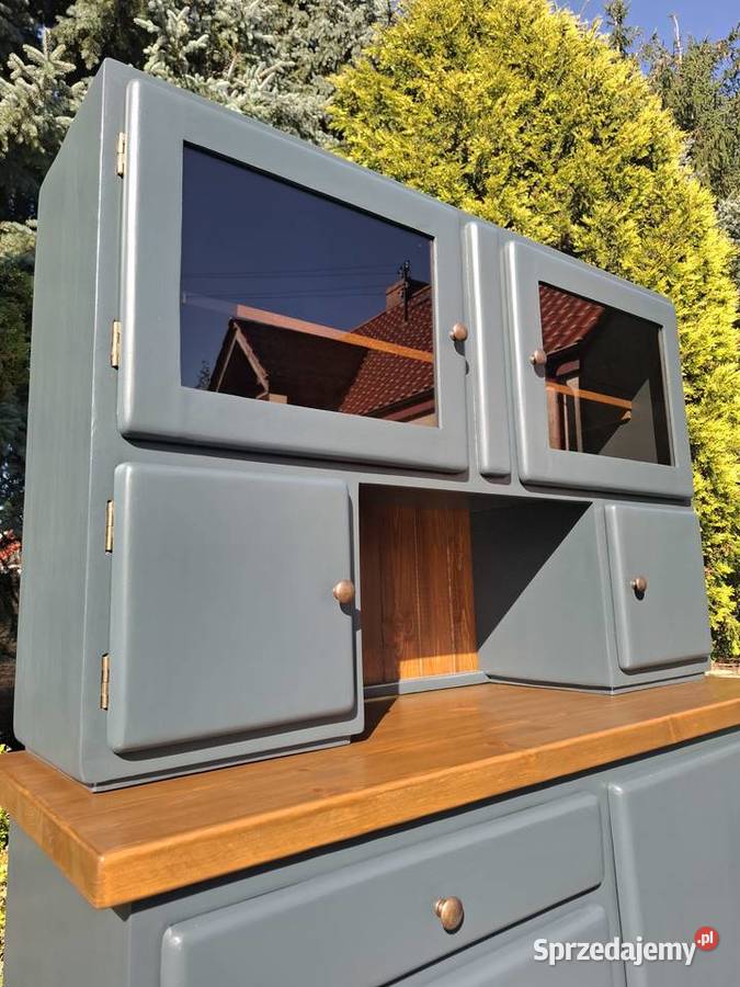 Kredens PRL odnowiony drewniany 50cm Dzierżoniów