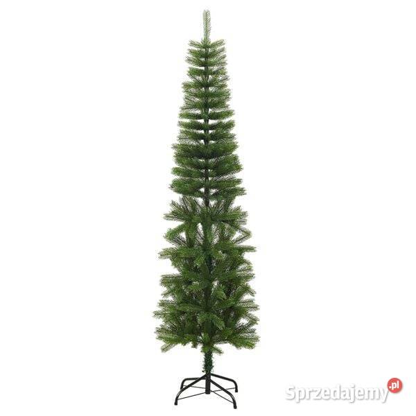vidaXL Sztuczna smukła choinka ze stojakiem 210 Boże Narodzenie Warszawa