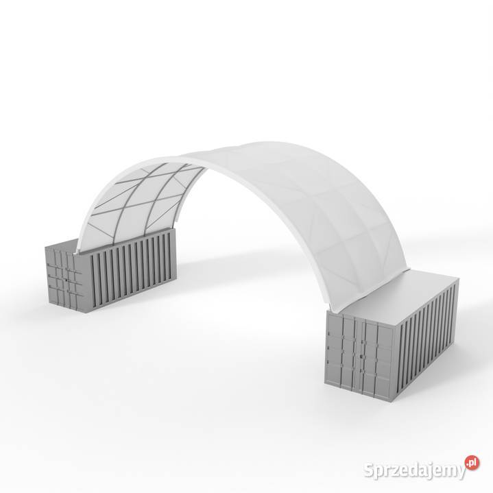 Zadaszenie kontenerowe 10x6m PVC 900gm2 Wrocław