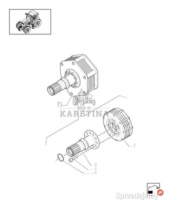 Holland T6010 T6090 T6070 Sprzęgło wom 2205mm Pozostałe Części i osprzęt rolniczy Jastrzębniki sprzedam