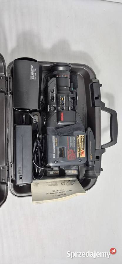 Kultowa Kamera VHSC Hitachi VMC52E Retro Zestaw Aparaty Biłgoraj