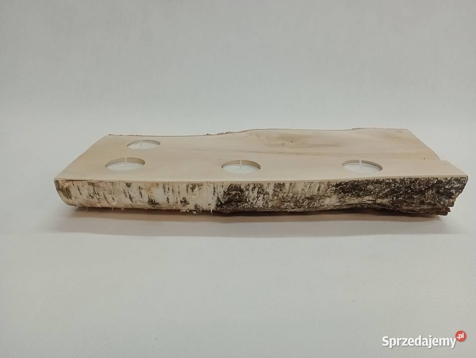 ŚWIECZNIK Z DREWNA BROZOWEGO ŚWIECZNIK TEALIGHT Żagań