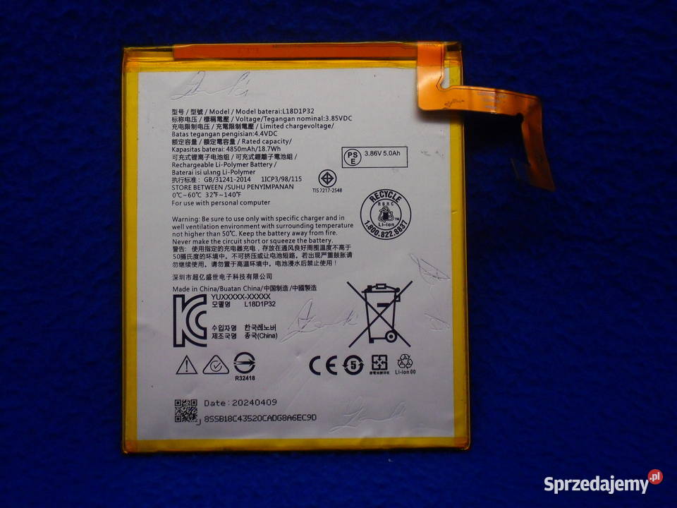 BATERIA L18D1P32 do tabletu LENOVO Bielawa