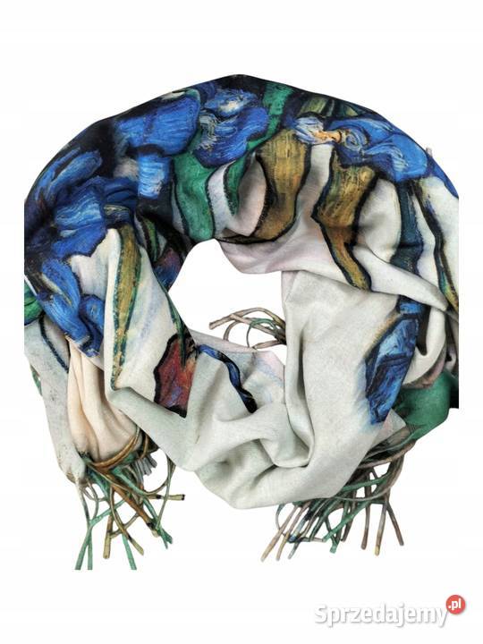 Chusta Szalik kolorowy dwustronny wzorzysty Pątnów