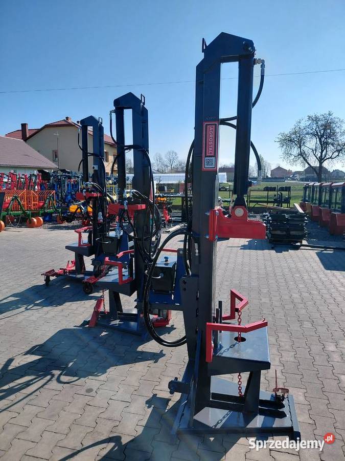 Łuparka hydrauliczna pionowa 20T napęd z silnika Wola Różaniecka