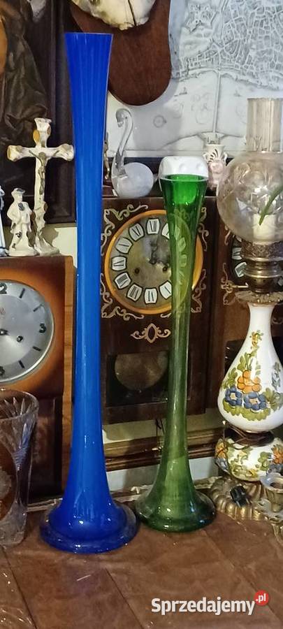 kobaltowy wazon flet lata 6070 te stan plus inny kolor Poznań