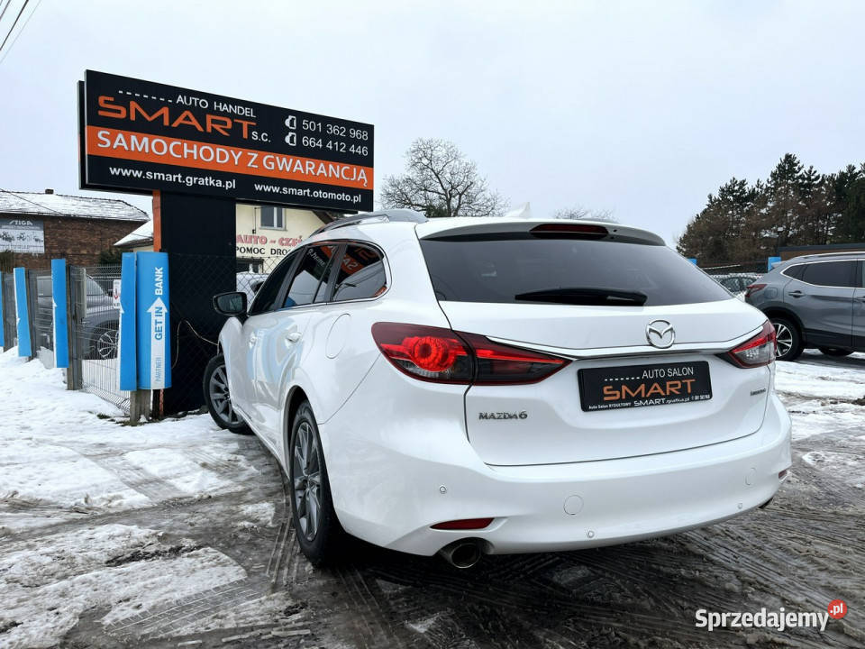 Mazda 6 Automat Navi Biała Perła Salon HUD III autoalarm Rydułtowy