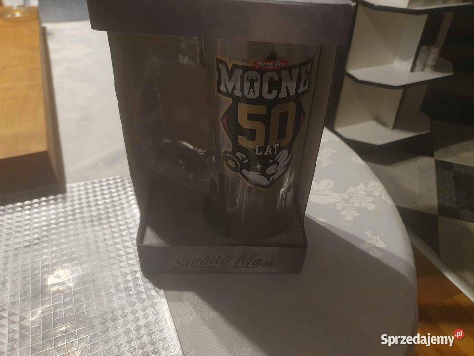 Kubek kufel Strong Man Z DEDYKACJĄ NA 50uRODZINY Rękodzieło Tarnobrzeg