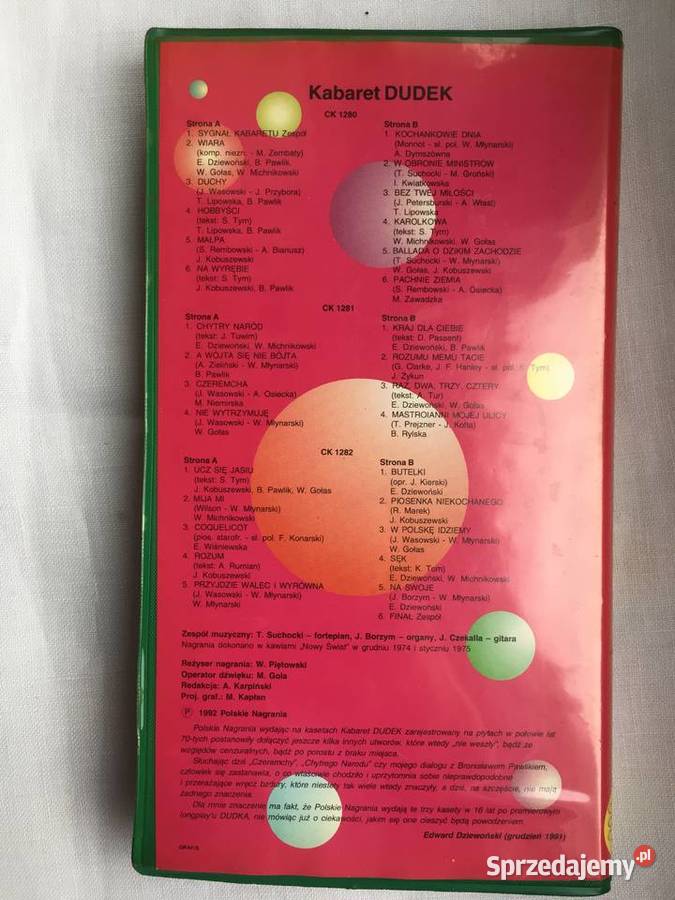 Kabaret DUDEK seria 3 kasety w oryginalnym etui mazowieckie Warszawa