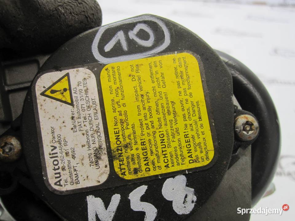 FIAT PUNTO II 05r pas bezpieczeństwa lewy przód osobowe Kielce