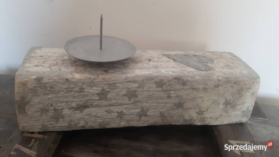 Świecznik drewniany Rękodzieło Otwock sprzedam