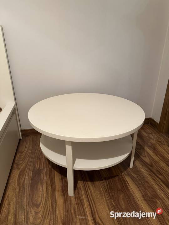 Stolik kawowy biały średnica 80 Rotmanka