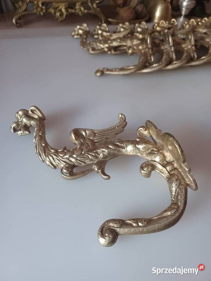 Piękny mosiężny stylowy wieszak Poznań