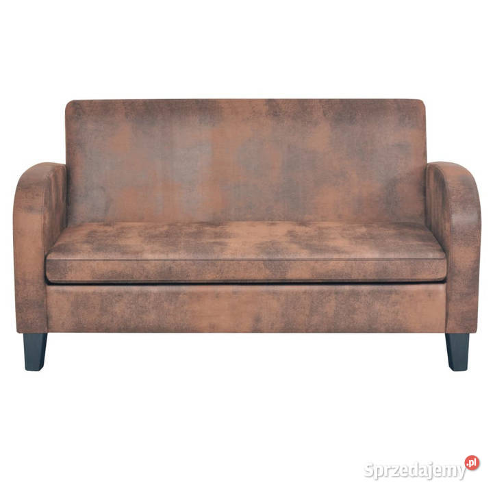 Sofa 2osobowa ze sztucznej skóry zamszowej