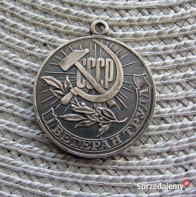 Medal CCCP Weteran Pracy Srebrzony tombak wielkopolskie Kalisz