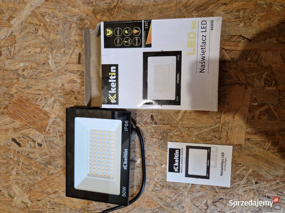 Naświetlacz LED 50W barwa biała ciepła 2700K wielkopolskie Głogowa